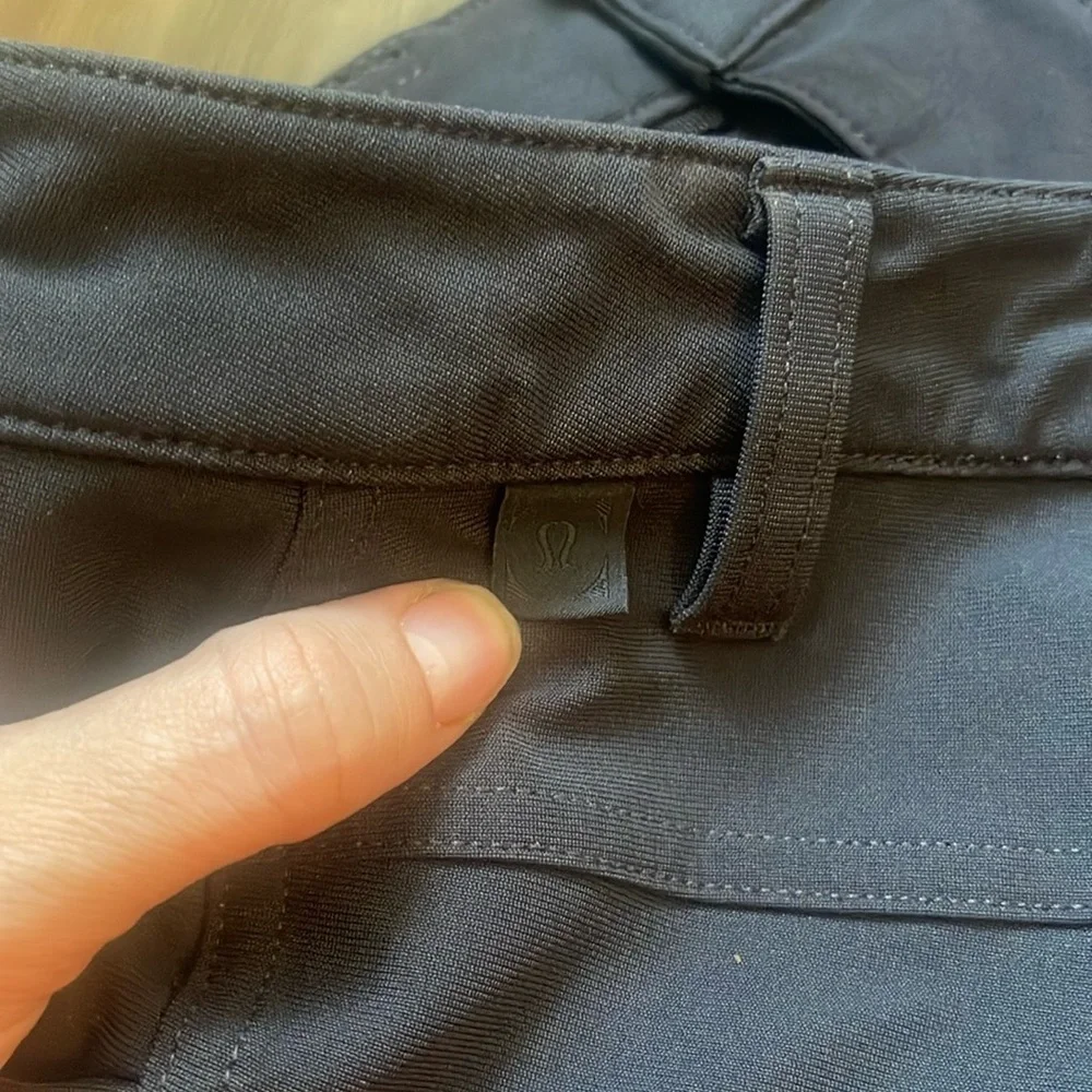 Lululemon Black commission pants chinos dress gray size 34 slim leg